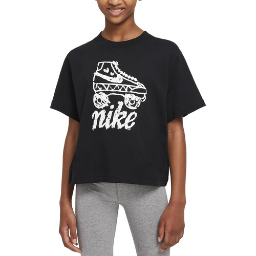 Abbigliamento Bambina T-shirt maniche corte Nike DV0564 Nero