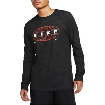 Abbigliamento Uomo T-shirts a maniche lunghe Nike DR7541 Grigio