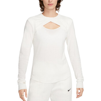 Abbigliamento Donna T-shirts a maniche lunghe Nike DV8214 Bianco