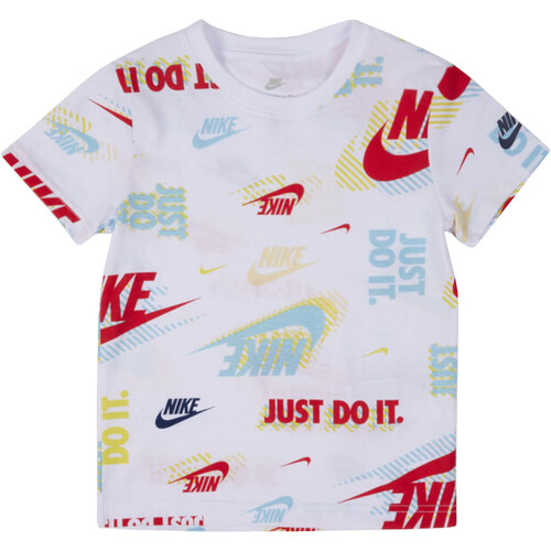 Abbigliamento Bambino T-shirt maniche corte Nike 86K547 Bianco