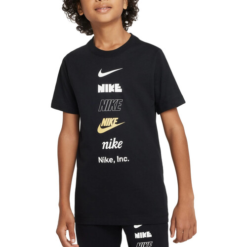 Abbigliamento Bambino T-shirt maniche corte Nike DX9510 Nero