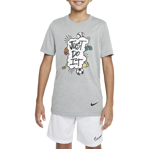 Abbigliamento Bambino T-shirt maniche corte Nike DX9534 Grigio