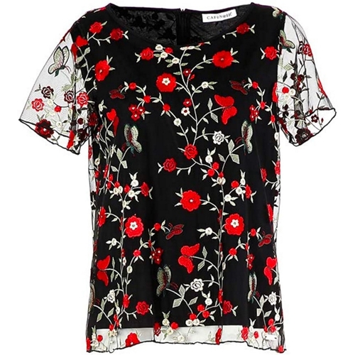 Abbigliamento Donna T-shirt maniche corte Café Noir JT711 Nero