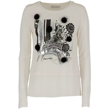 Abbigliamento Donna T-shirt maniche corte Café Noir JT011 Bianco