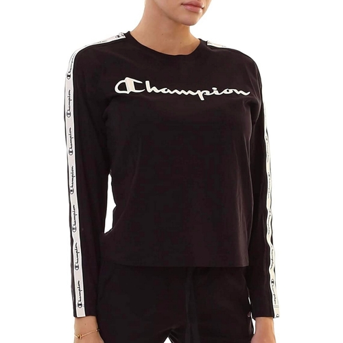 Abbigliamento Donna T-shirts a maniche lunghe Champion 112488 Nero