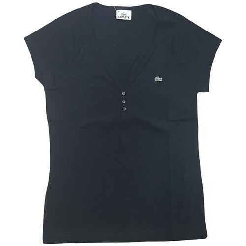 Abbigliamento Donna T-shirt maniche corte Lacoste TF7900 Nero