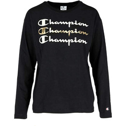 Abbigliamento Donna T-shirts a maniche lunghe Champion 112499 Nero
