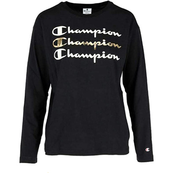 Abbigliamento Donna T-shirts a maniche lunghe Champion 112499 Nero
