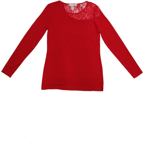 Abbigliamento Donna T-shirts a maniche lunghe Café Noir JT832 Rosso