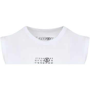 Abbigliamento Bambina Top / T-shirt senza maniche Mm6 Maison Margiela M60575 MM009 MM6T82U M6100 Bianco