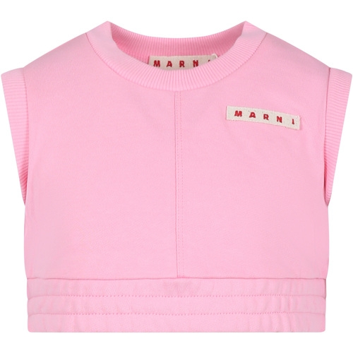 Abbigliamento Bambina Top / T-shirt senza maniche Marni M01037 M00SF MS114F 0M340 Rosa