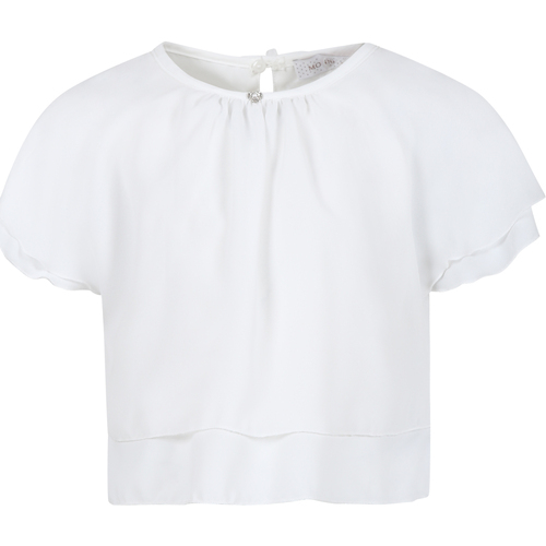 Abbigliamento Bambina Top / T-shirt senza maniche Monnalisa 71C604 3113 0001 Bianco