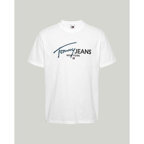 Abbigliamento Uomo T-shirt maniche corte Tommy Hilfiger DM0DM18572YBR Bianco