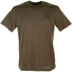 Abbigliamento Uomo T-shirt & Polo Paul & Shark T-shirt verde militare con logo Verde