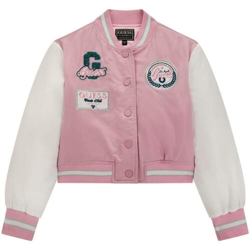 Abbigliamento Bambina Giacche Guess Bomber Regular Fit J4RL01WFYU0 Rosa