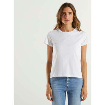 Abbigliamento Donna T-shirt maniche corte Pinko t-shirt cities tessuto bianco Bianco