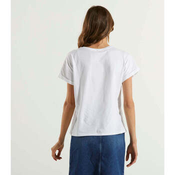 Twin Set t-shirt con etichetta logo e ricamo bianca Bianco