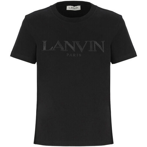 Abbigliamento Donna T-shirt maniche corte Lanvin T-SHIRT REGULAR RICAMATA Nero
