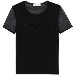 Abbigliamento Donna T-shirt maniche corte Blumarine BLUSA TULLE Nero