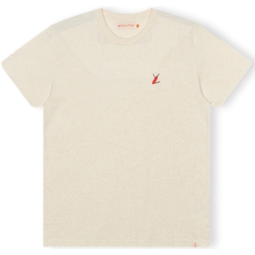 Abbigliamento Uomo T-shirt & Polo Revolution T-Shirt Regular 1343 SUR - Off-White/Melange Bianco