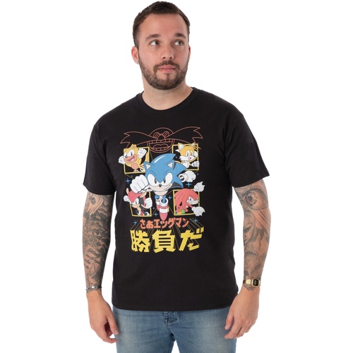 Abbigliamento Uomo T-shirts a maniche lunghe Sonic The Hedgehog NS7647 Nero