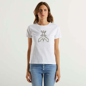 Abbigliamento Donna T-shirt maniche corte Patrizia Pepe t-shirt logo applicazioni bianca Bianco