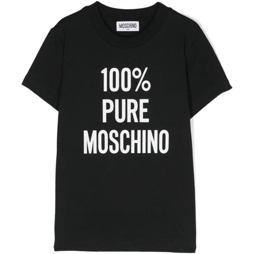 Abbigliamento Bambino T-shirts a maniche lunghe Moschino HNM04KLAA01 Nero
