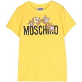 Abbigliamento Bambino T-shirts a maniche lunghe Moschino HMM04KLAA03 Giallo