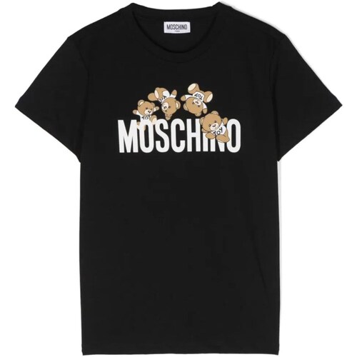 Abbigliamento Bambino T-shirts a maniche lunghe Moschino HMM04KLAA03 Nero