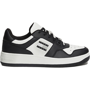 Scarpe Uomo Sneakers Tommy Jeans Basket Leather Nero