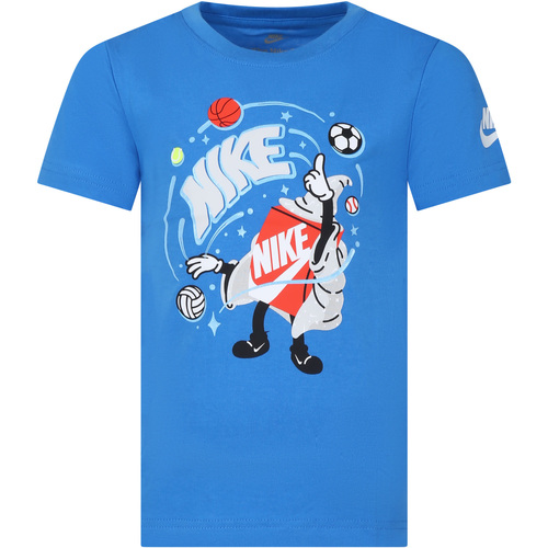Abbigliamento Bambino T-shirt maniche corte Nike 86L871 B68 Blu