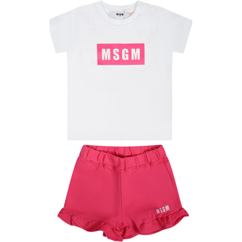 Abbigliamento Bambina Completi Msgm Kids S4MSNGTR321 001/04 Rosa