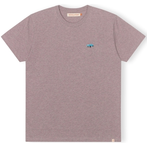 Abbigliamento Uomo T-shirt & Polo Revolution T-Shirt Regular 1342 PIC - Purple Melange Viola