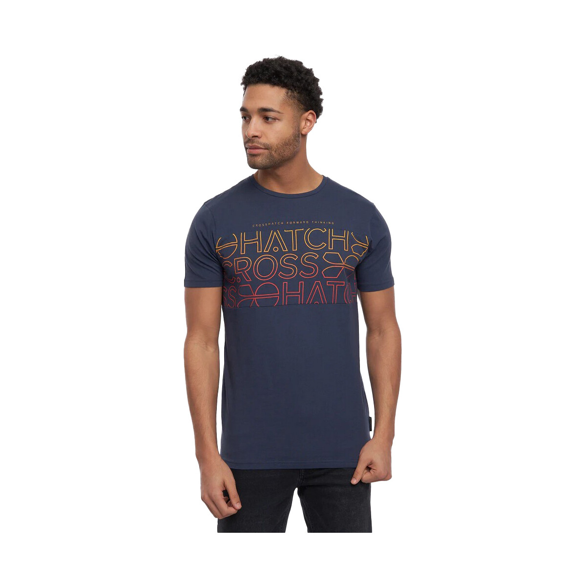 Abbigliamento Uomo T-shirts a maniche lunghe Crosshatch BG776 Blu