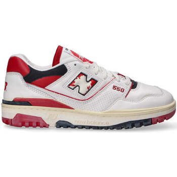 Scarpe Uomo Sneakers basse New Balance 550 sneaker bianco rosso Bianco