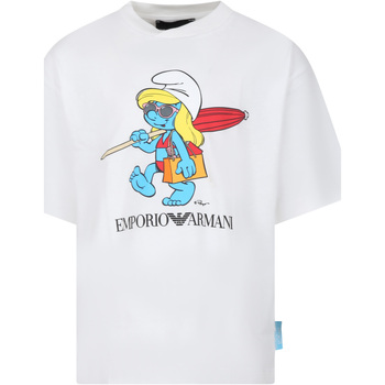 Abbigliamento Bambina T-shirt maniche corte Armani jeans 3D4TJN 3J52Z 0155 Bianco