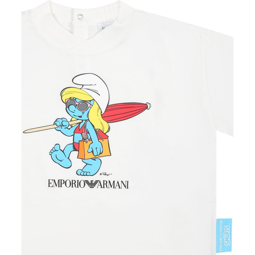 Abbigliamento Bambina T-shirt maniche corte Emporio Armani 3DHTJN 3J52Z 0155 Bianco