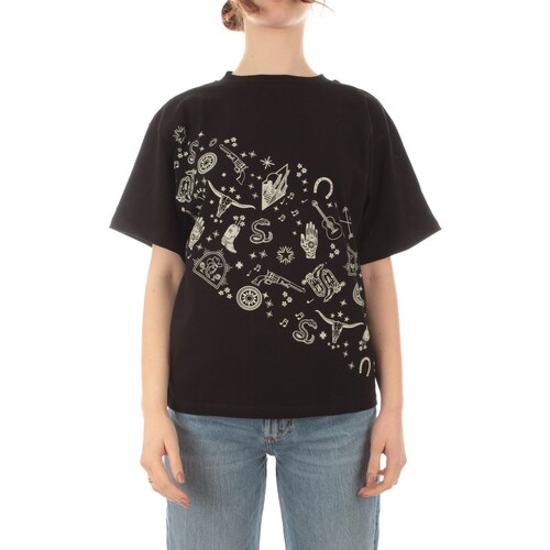 Abbigliamento Donna T-shirt maniche corte Akep TSKD05207 Nero