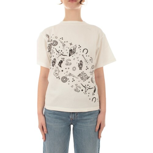 Abbigliamento Donna T-shirt maniche corte Akep TSKD05207 Bianco