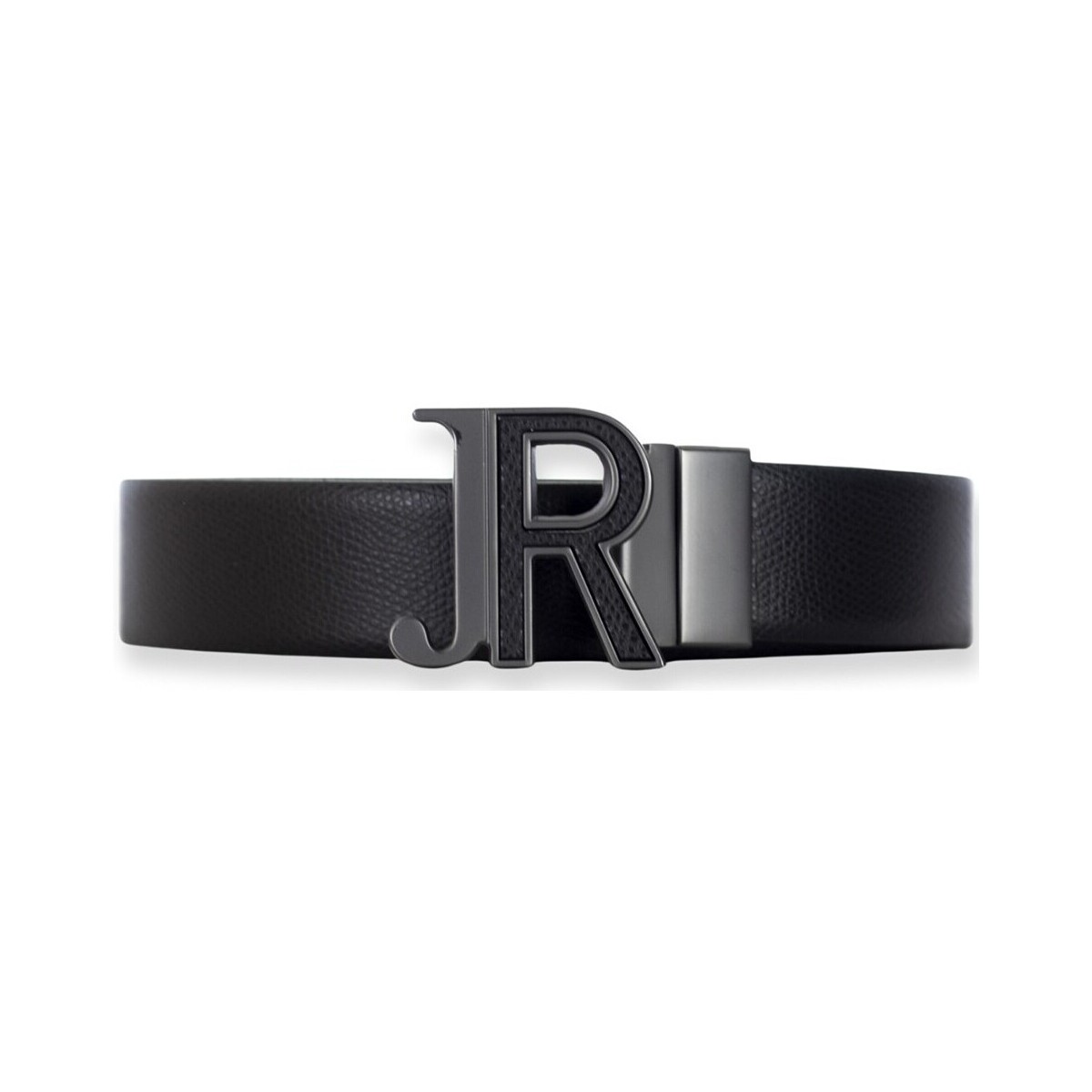 Accessori Uomo Cinture John Richmond Cintura reversibile in pelle con fibbia monogramma Nero