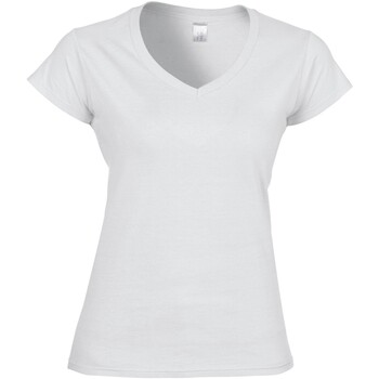 Abbigliamento Donna T-shirts a maniche lunghe Gildan GD78 Bianco