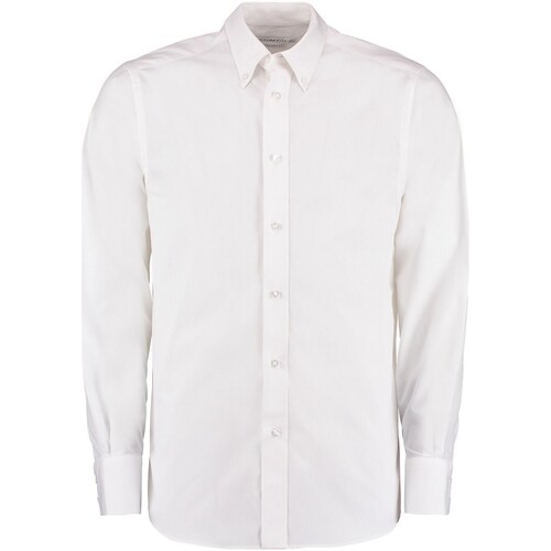 Abbigliamento Uomo Camicie maniche lunghe Kustom Kit K386 Bianco