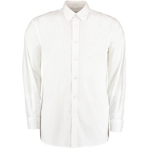 Abbigliamento Uomo Camicie maniche lunghe Kustom Kit Workforce Bianco