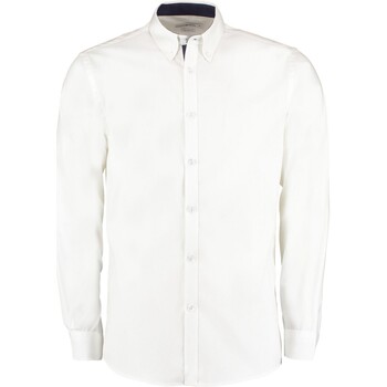 Abbigliamento Uomo Camicie maniche lunghe Kustom Kit Premium Bianco