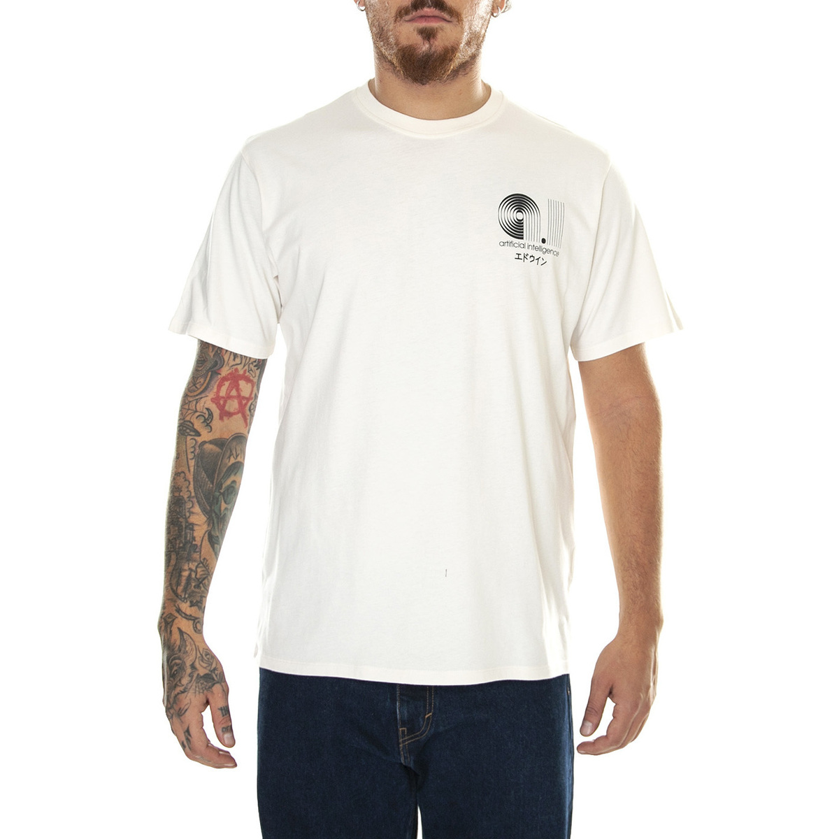 Abbigliamento Uomo T-shirt & Polo Edwin Essays On Automatics TS Whisper White Bianco