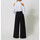 Abbigliamento Donna Jeans 3/4 & 7/8 Twin Set PANTALONE WIDE LEG IN POPELINE STRETCH Nero