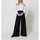 Abbigliamento Donna Jeans 3/4 & 7/8 Twin Set PANTALONE WIDE LEG IN POPELINE STRETCH Nero