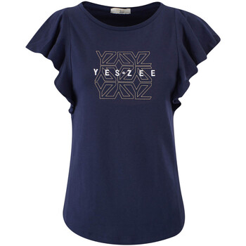 Abbigliamento Donna T-shirt & Polo Yes Zee T209 S702 Blu