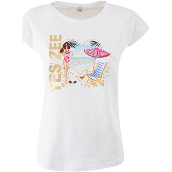 Abbigliamento Donna T-shirt & Polo Yes Zee T212 TL00 Bianco