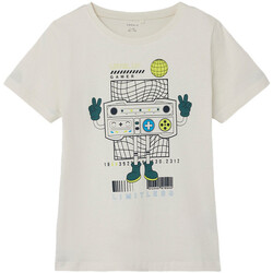 Abbigliamento Bambino T-shirt & Polo Name it 13226107 Bianco